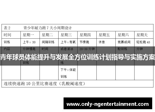青年球员体能提升与发展全方位训练计划指导与实施方案